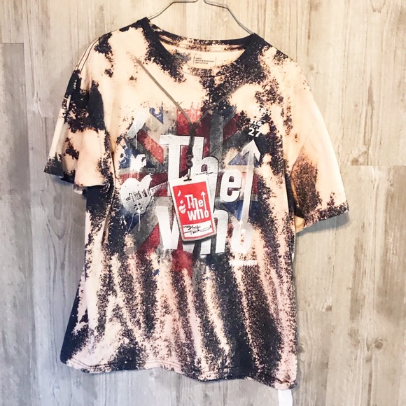 Hard Rock Cafe Tops - Hard Rock The Who Custom Bleached Graphic Tee Lg